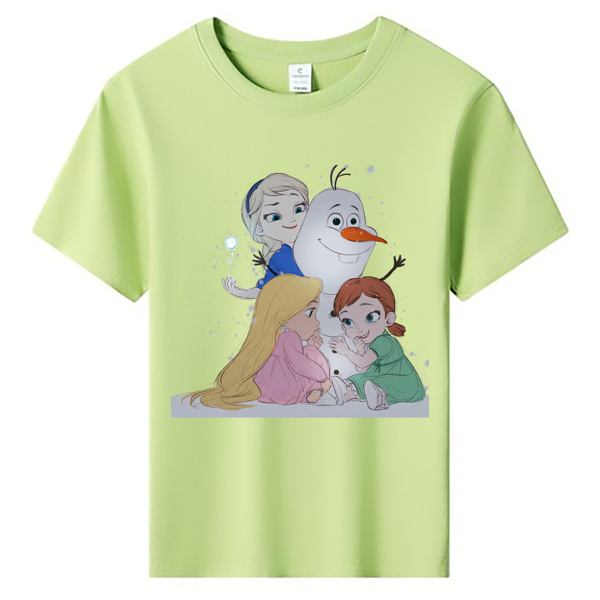 （画像用） アナと雪の女王 アンナ エルサ Frozen Anna Elsa 綿100％キッズTシャツ（フロントプリント）